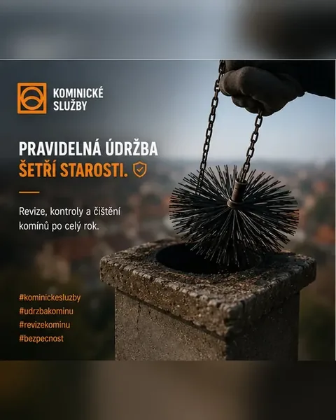 Pravidelná údržba šetří starosti — revize a čištění komínů